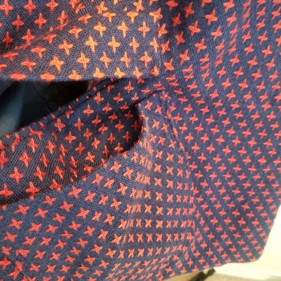 Vintage Women Jacket 3 Button Cape Mod Navy & Red Fully Lined - Picture 7 of 8